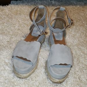 CHLOE Lauren Scalloped Espadrille 37 Spain